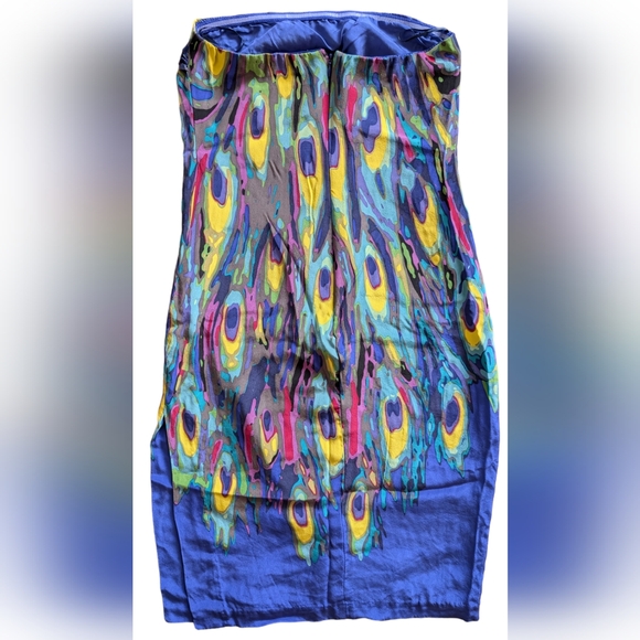 Trina Turk dress, Size 0, Royal blue/ Multicolor. - Picture 5 of 10
